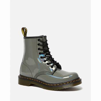 Dr Martens Női 1460 Rainbow Patent Bokacsizma Szürke